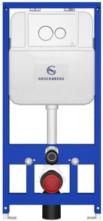 Инсталляция для унитаза Grocenberg GS3050-KP3090W с кнопкой смыва белый