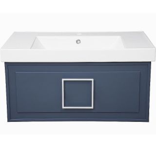 Тумба под раковину La Fenice Cubo FNC-01-CUB-BG-80 Синяя матовая 80 см Тумба под раковину La Fenice Cubo FNC-01-CUB-BG-80 Синяя матовая 80 см