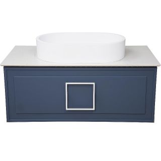 Тумба под раковину La Fenice Cubo FNC-01-CUB-BG-90 Синяя матовая 90 см Тумба под раковину La Fenice Cubo FNC-01-CUB-BG-90 Синяя матовая 90 см