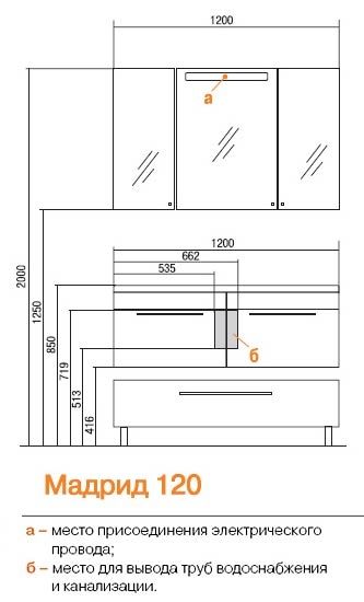 Зеркальный шкаф Акватон Мадрид 120см 1A113402MA010