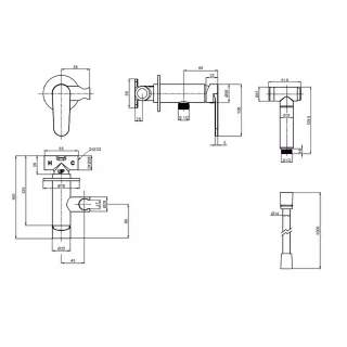 Гигиенический душ AQUAme Novara AQM6917BG золото брашированное