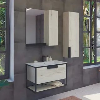 Зеркало-шкаф Comforty Бонн 00-00001950 дуб дымчатый