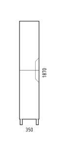 Пенал Corozo Юта 35см белый SD-00000911