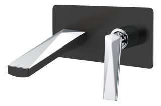 Смеситель встраиваемый Boheme Venturo для раковины чёрный/хром 375-B Смеситель встраиваемый Boheme Venturo для раковины чёрный/хром 375-B