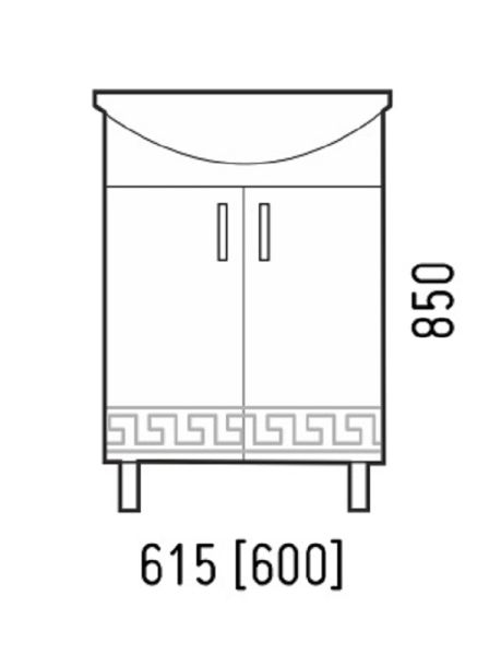 Тумба под раковину Corozo Олимп 60см белый SD-00000692