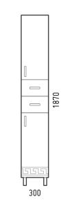 Пенал Corozo Олимп Z2 30см белый SD-00000693