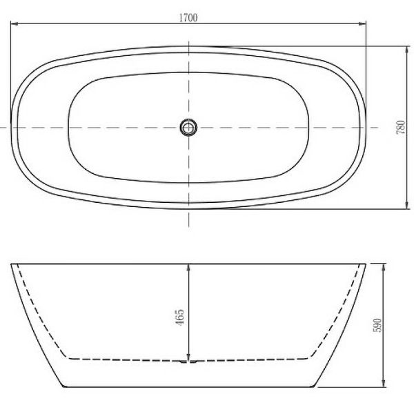 Акриловая ванна Aquatek Тера 170x78 см белый AQ-128778WT