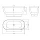 Акриловая ванна Aquatek Афина 170x78 см черный AQ-144778BL