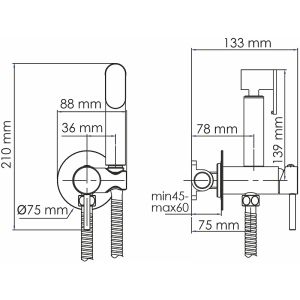 Гигиенический душ Wasserkraft A A70538 белый матовый