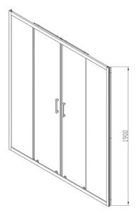 Душевая дверь Vincea Alpha VDS-3AL2170CL 170 см