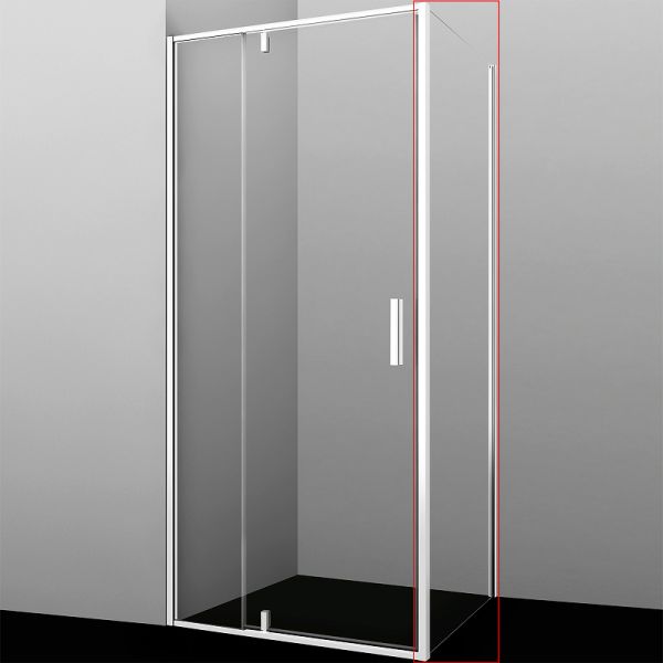 Душевая стенка WasserKRAFT Aula 11P10-RP100 профиль Белый стекло прозрачное