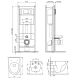 Комплект унитаза с инсталляцией Damixa Apollo DX22.IS10151.1700 с сиденьем Микролифт и клавишей смыва Хром глянцевый
