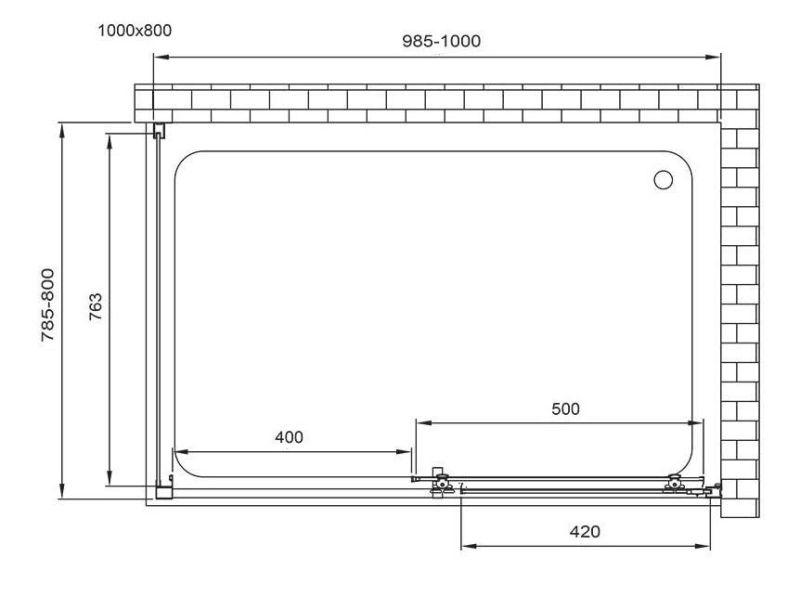 Душевой уголок Vincea Alpha VSR-3AL8010MT 100x80 см