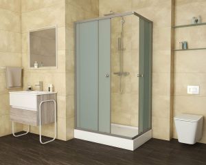 Душевой уголок Niagara NG-018-14Q с поддоном 100x80см хром матовый/матовое