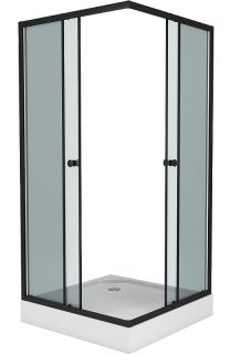 Душевой уголок Niagara NG-010-14QT с поддоном 100x100см чёрный/тонированное