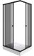 Душевой уголок Niagara NG-018-14QT с поддоном 100x80см чёрный/тонированное