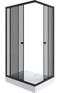 Душевой уголок Niagara NG-008-14QT с поддоном 80x80см чёрный/тонированное
