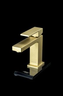 Смеситель для раковины Boheme Qubic 471-MG золото матовое Смеситель для раковины Boheme Qubic 471-MG золото матовое