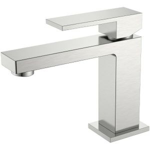 Смеситель для раковины Boheme Qubic 471-NB никель брашированный