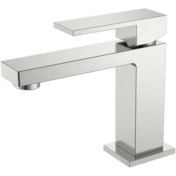 Смеситель для раковины Boheme Qubic 471-NB никель брашированный