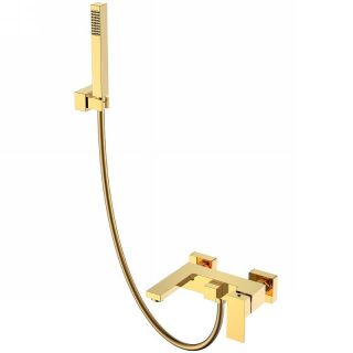 Смеситель для ванны Boheme Qubic 473-G золото Смеситель для ванны Boheme Qubic 473-G золото