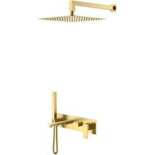 Душевой комплект Boheme Qubic 474-MG золото матовое