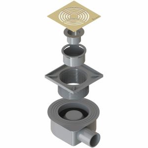 Душевой трап Boheme Smart Design 984-15-G 15см золото