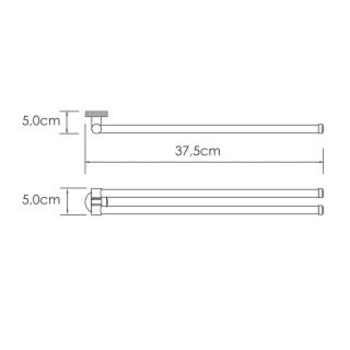 Полотенцедержатель WasserKRAFT Tauber K-64431 никель