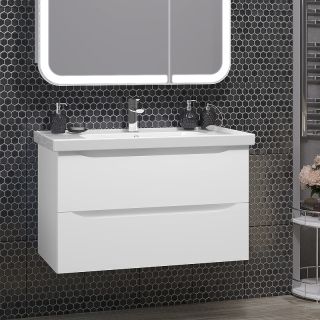 Тумба под раковину Opadiris Элеганс 90 00-00006896 подвесная Белая матовая Тумба под раковину Opadiris Элеганс 90 00-00006896 подвесная Белая матовая