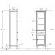 Шкаф-колонна Opadiris Омега 45 R 00-00001617 Слоновая кость