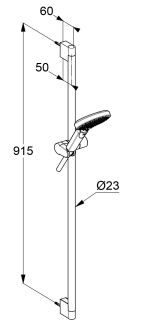 Душевой гарнитур Kludi Dive Х 6993039-00 чёрный матовый