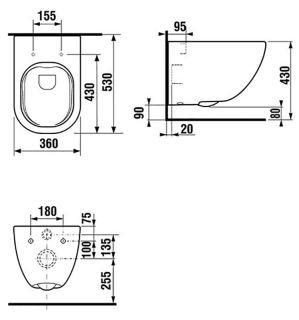 Унитаз Laufen Basal Combipack 8.66E1.0.000.000.1 подвесной безободковый с сиденьем SoftClose, быстрое снятие (в комплекте) Унитаз Laufen Basal Combipack 8.66E1.0.000.000.1 подвесной безободковый с сиденьем SoftClose, быстрое снятие (в комплекте)