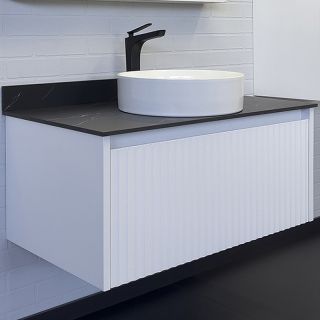Тумба с раковиной Comforty Марсель 00-00013797 90 см Белая матовая Тумба с раковиной Comforty Марсель 00-00013797 90 см Белая матовая