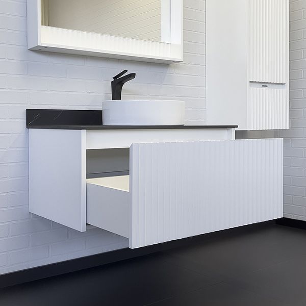 Тумба с раковиной Comforty Марсель 00-00013797 90 см Белая матовая