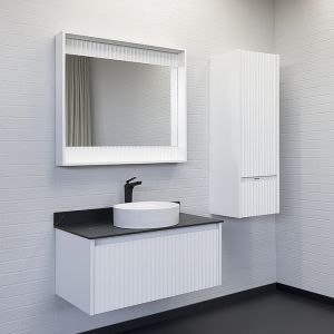Тумба с раковиной Comforty Марсель 00-00013797 90 см Белая матовая
