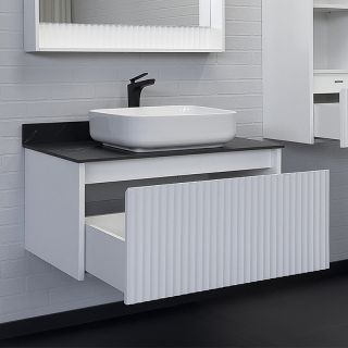 Тумба с раковиной Comforty Марсель 00-00013795 90 см Белая матовая Тумба с раковиной Comforty Марсель 00-00013795 90 см Белая матовая