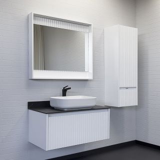 Тумба с раковиной Comforty Марсель 00-00013795 90 см Белая матовая Тумба с раковиной Comforty Марсель 00-00013795 90 см Белая матовая