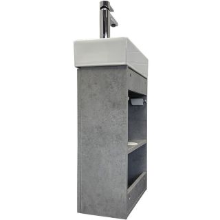 Тумба с раковиной Comforty Асти 40 00-00013669 подвесная Бетон светлый Тумба с раковиной Comforty Асти 40 00-00013669 подвесная Бетон светлый