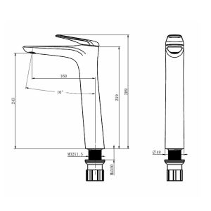 Смеситель для раковины Comforty FC074B-CKBT белый