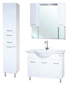 Зеркало-шкаф с подсветкой Bellezza Мари 105см белый 00000001141