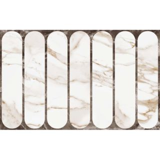 Плитка Gracia Ceramica 10100001556 настенная Капелла белый низ 03 25х40 (1,4м2/75,6м2/54уп) (рельеф)
