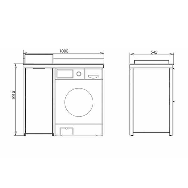 Тумба с раковиной Comforty Лозанна 00-00013800 100 см Белый