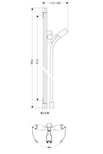 Душевая штанга Hansgrohe PuraVida Unica 27844000