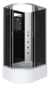 Душевая кабина Niagara NG-2510-14RBKG с гидромассажем 120x80см серебро/тонированное