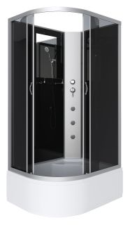 Душевая кабина Niagara NG-2510-14RBKG с гидромассажем 120x80см серебро/тонированное