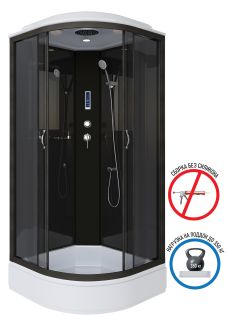 Душевая кабина Niagara NG-6501-14P 90x90см чёрный/тонированное