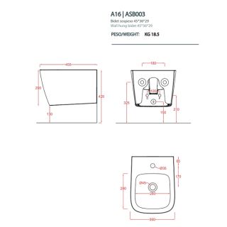 Биде Artceram A16 MINI ASB003 01 00 белое Биде Artceram A16 MINI ASB003 01 00 белое