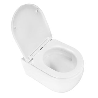 Унитаз подвесной Azario Rime AZ-1683WHD безободковый торнадо белый