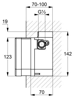 Внутренняя часть Kludi Zenta к электронному смесителю для раковины 38001 Внутренняя часть Kludi Zenta к электронному смесителю для раковины 38001
