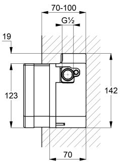 Внутренняя часть Kludi Zenta к электронному смесителю для раковины 38002 Внутренняя часть Kludi Zenta к электронному смесителю для раковины 38002